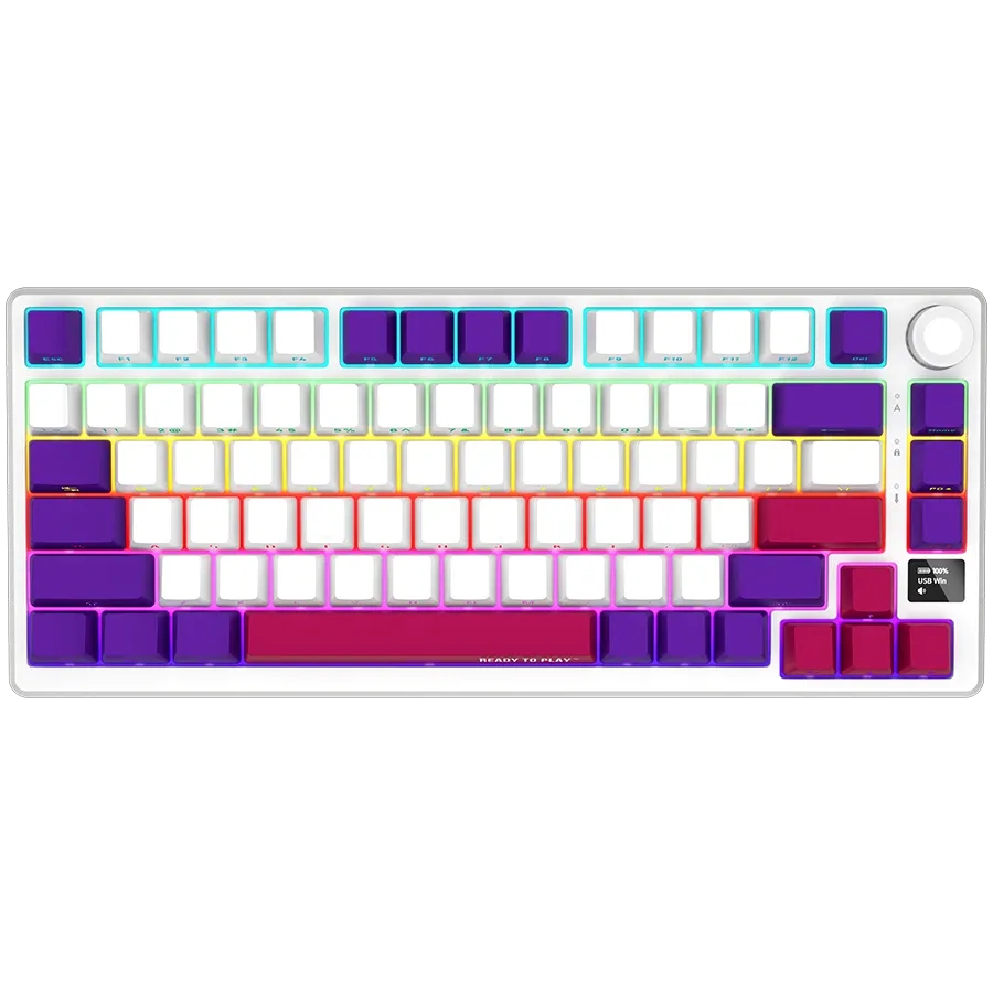 LORGAR WIRELESS MECHANICAL KEYBOARD PRO KBP7075W-WT-US