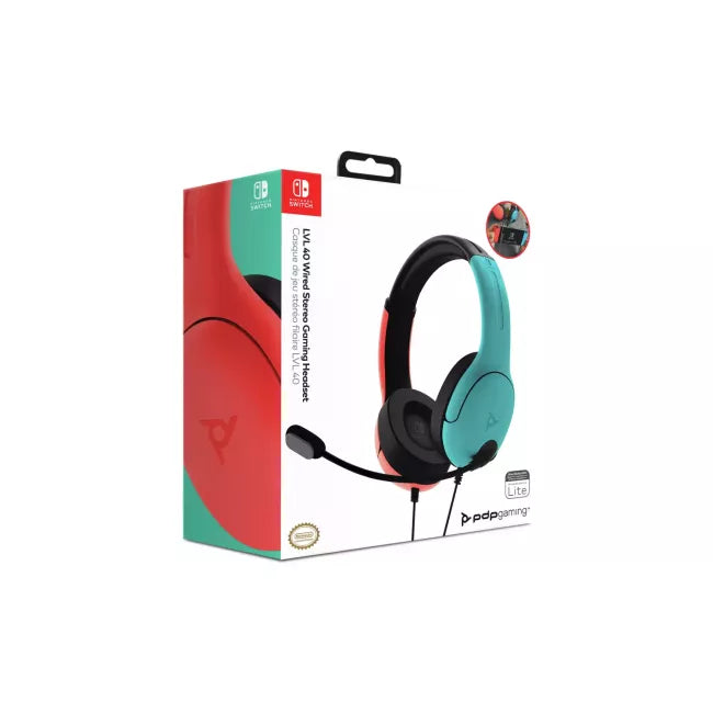 NS-LVL40 Wired Headset (Blue/Red)