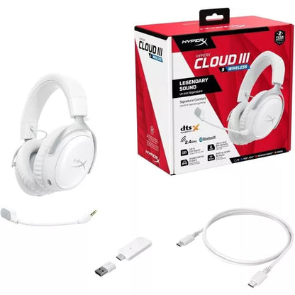 HyperX - Cloud III S Wireless Gaming Headset - White
