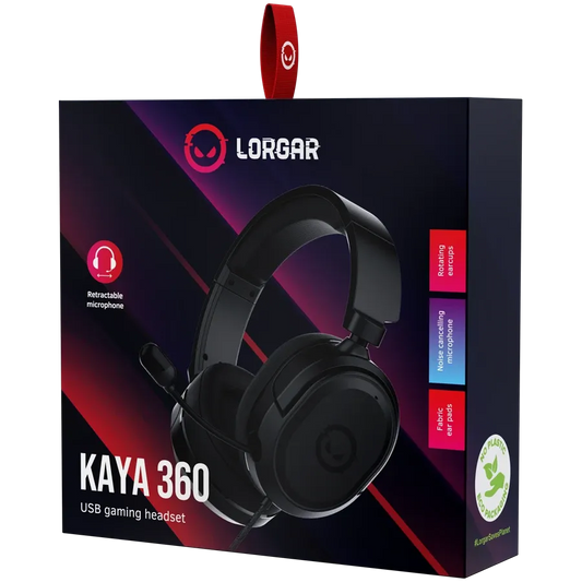 LORGAR KAYA 360 USB GAMING HEADSET BLACK