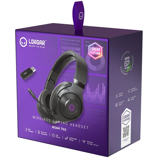 LORGAR WIRELESS GAMING HEADSET NOAH 702 BLACK