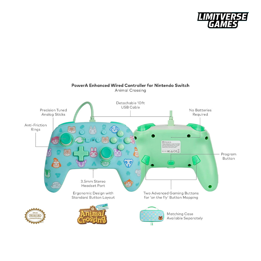 PowerA Enhanced Nintendo Switch Wired Controller Animal Crossing