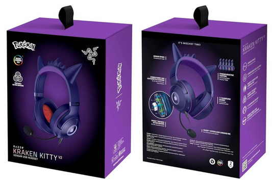 RAZER KRAKEN KITTY V2 HEADSET POKEMON GENGAR EDITION