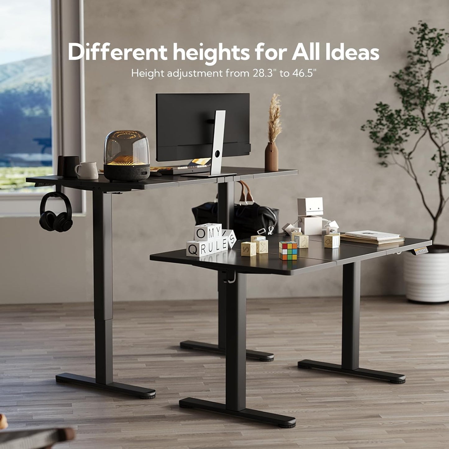 Claiks Electric Standing Desk 160 × 60cm – Black
